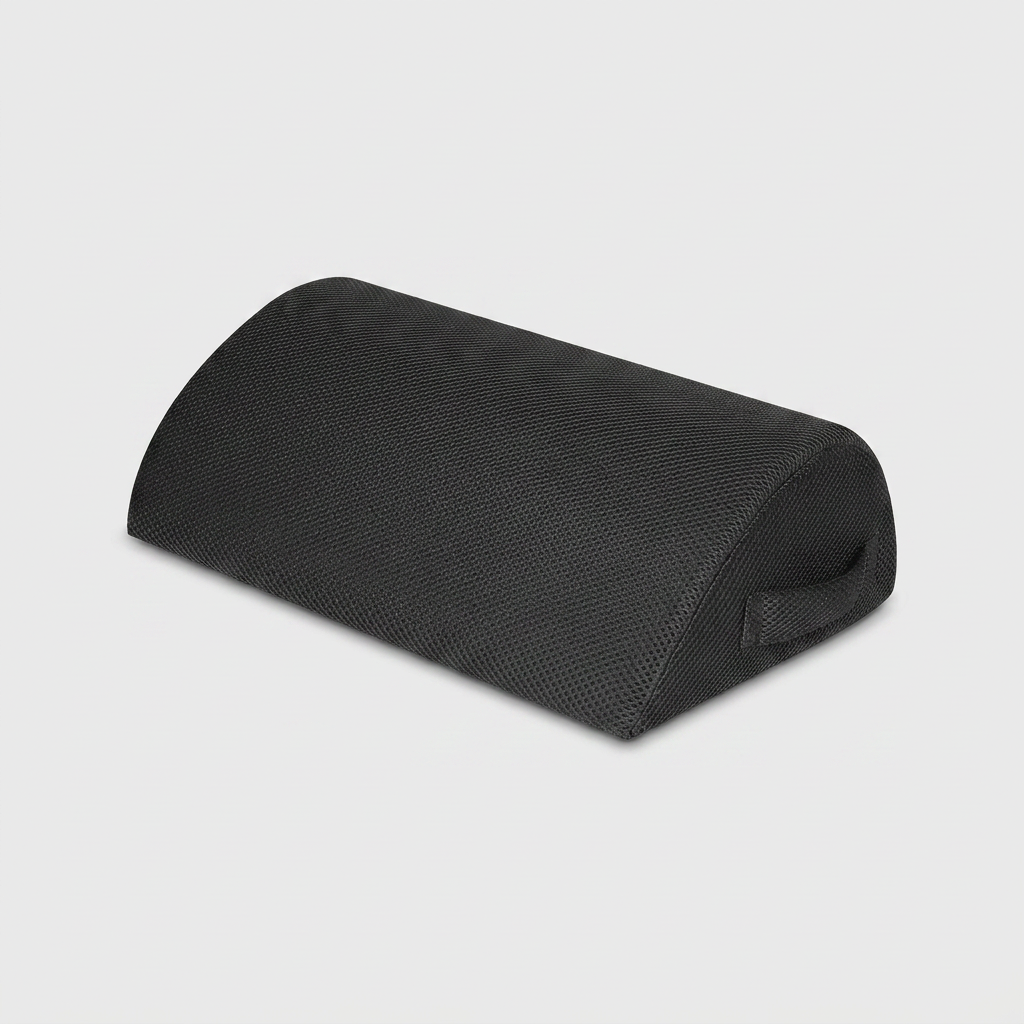 Repose-pieds ergonomique à mémoire de forme — Housse lavable, antidérapant, bureau & voiture