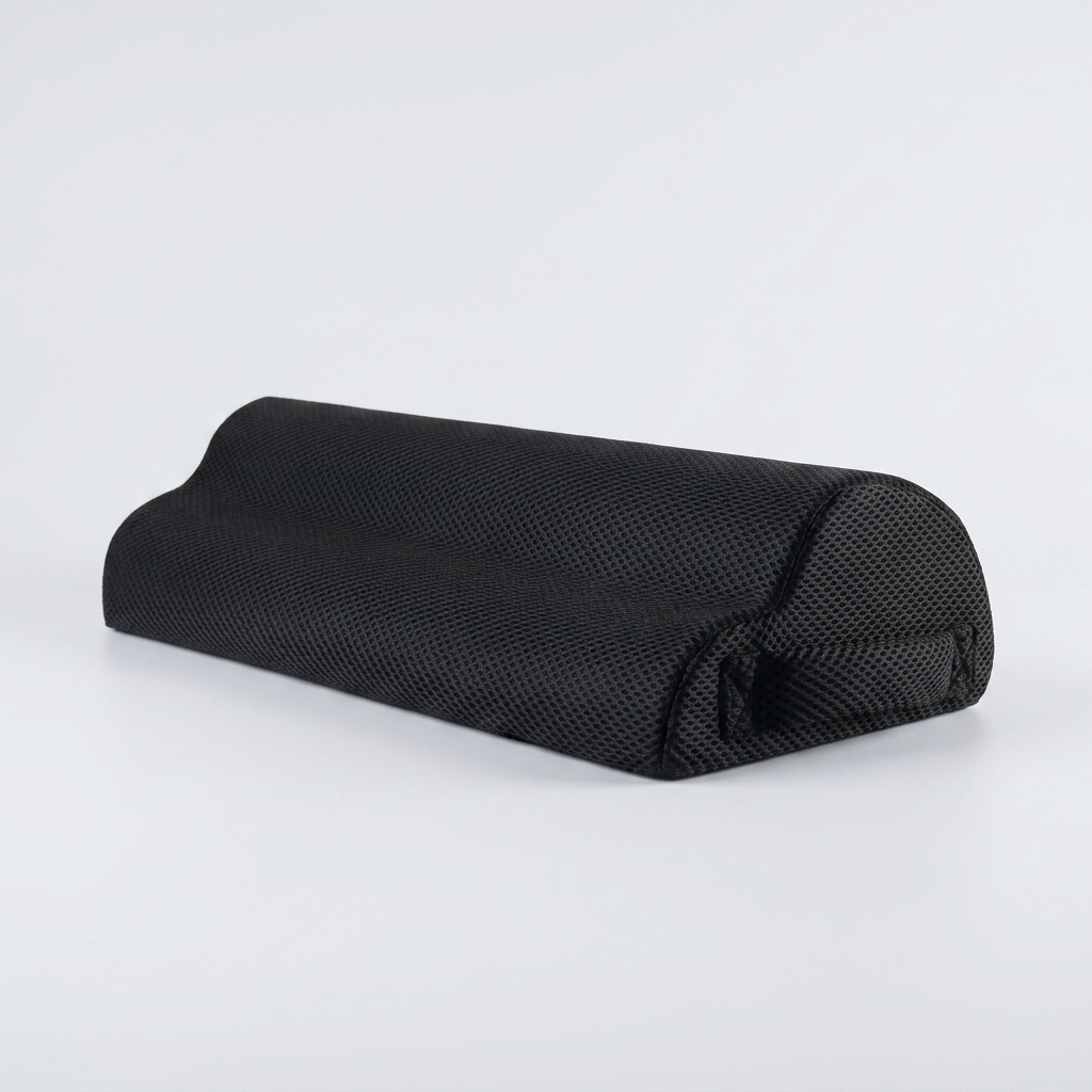Repose-pieds ergonomique à mémoire de forme — Housse lavable, antidérapant, bureau & voiture