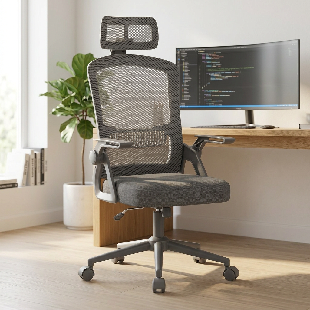 Chaise bureau ergonomique maille respirante support lombaire – Valoria