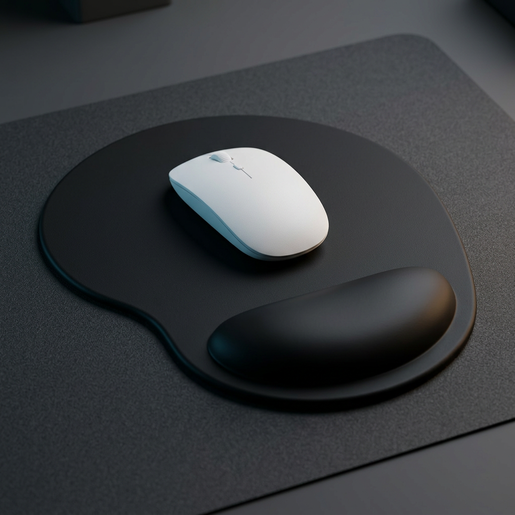 Tapis de souris ergonomique avec repose-poignet en gel — Confort poignet, antidérapant