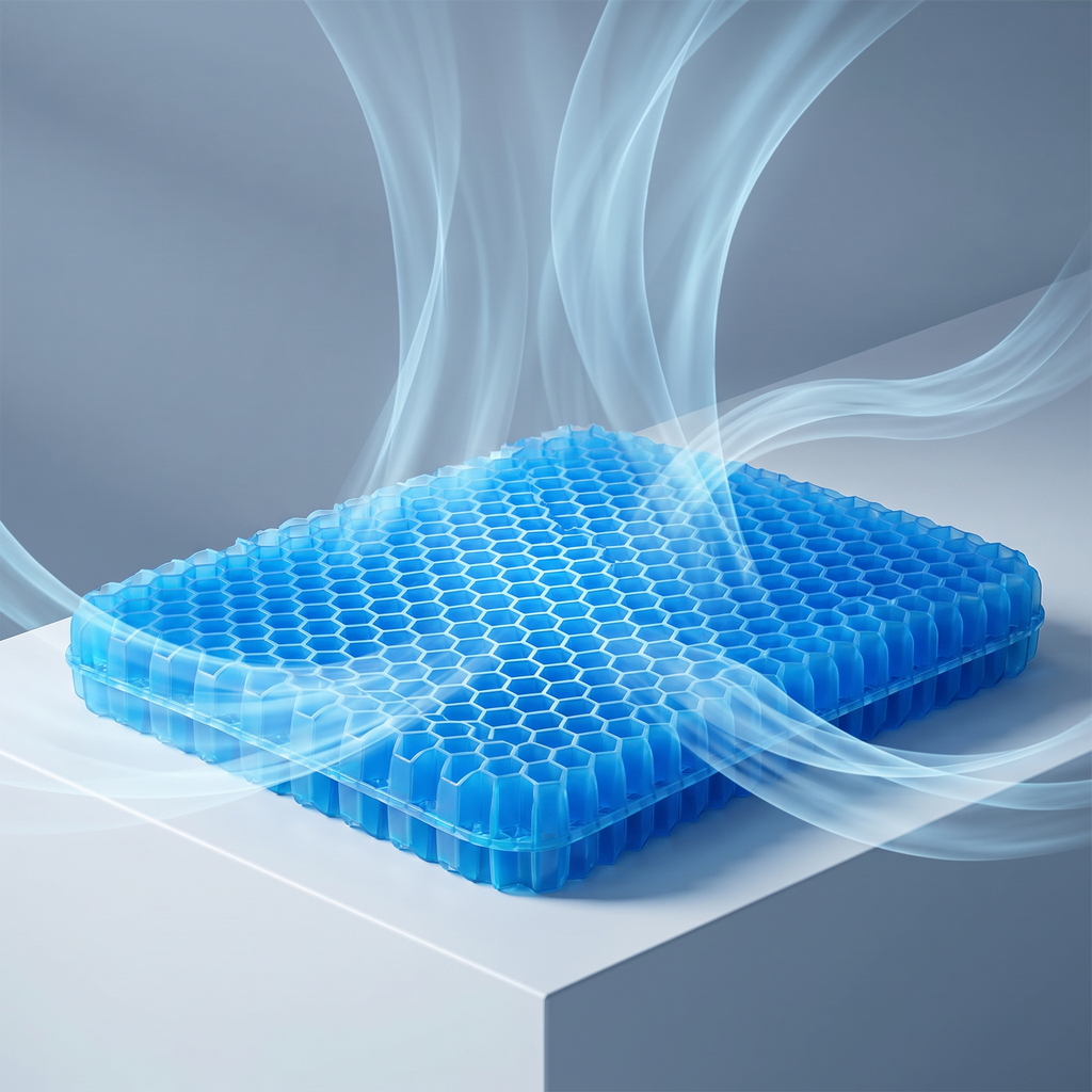 Structure alvéolaire respirante — air circulant entre les cellules du gel