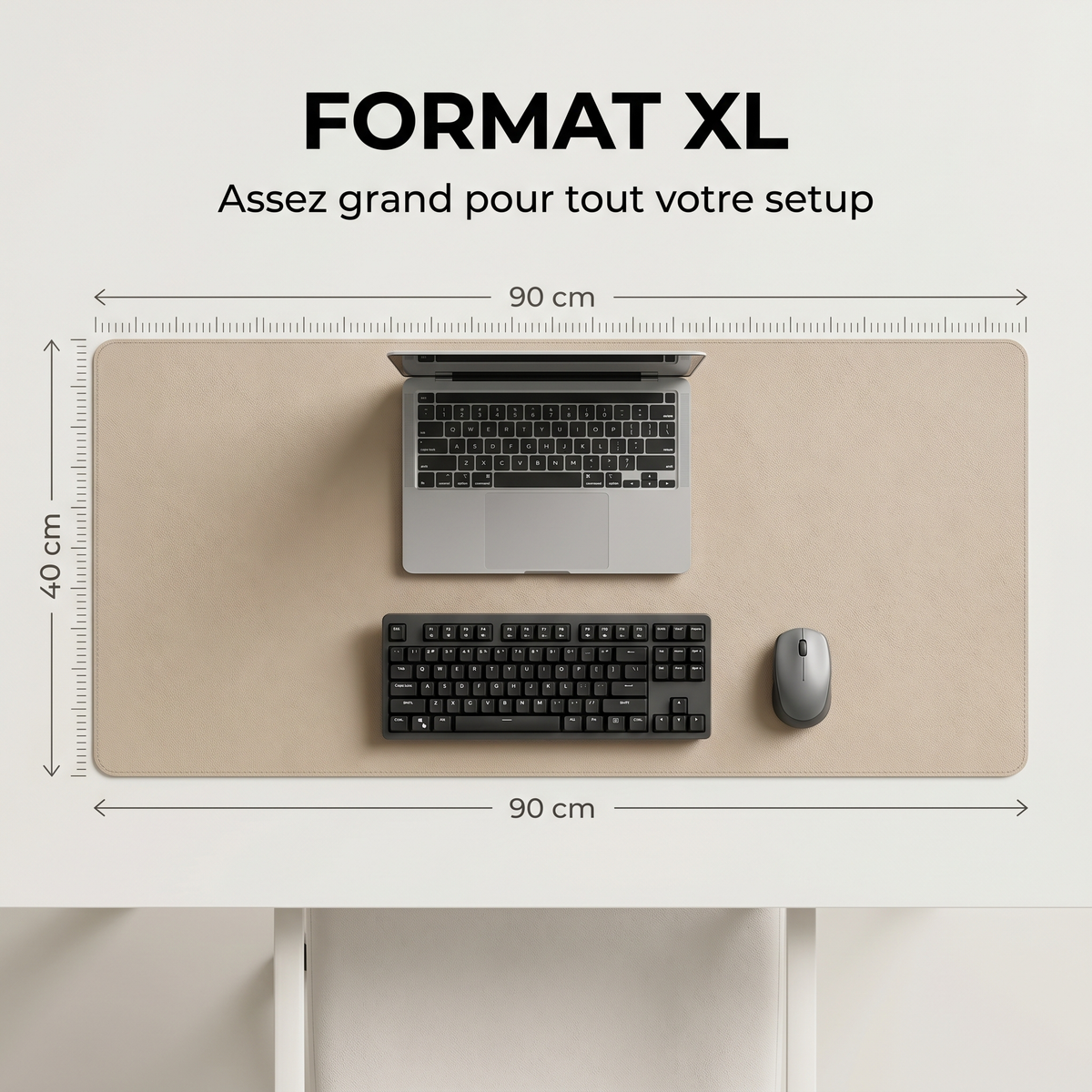 Tapis de Bureau Chargeur Sans Fil — Recharge Magnétique 15W Intégrée | Valoria