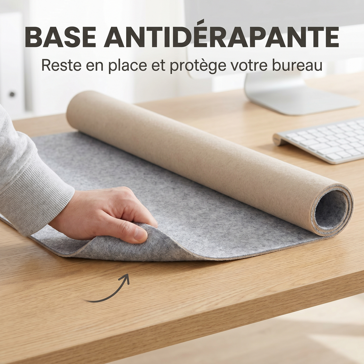 Tapis de Bureau Chargeur Sans Fil — Recharge Magnétique 15W Intégrée | Valoria