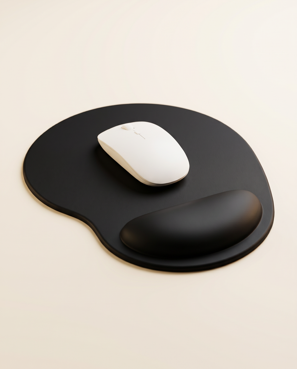 Tapis de souris ergonomique noir avec repose-poignet en gel VALORIA