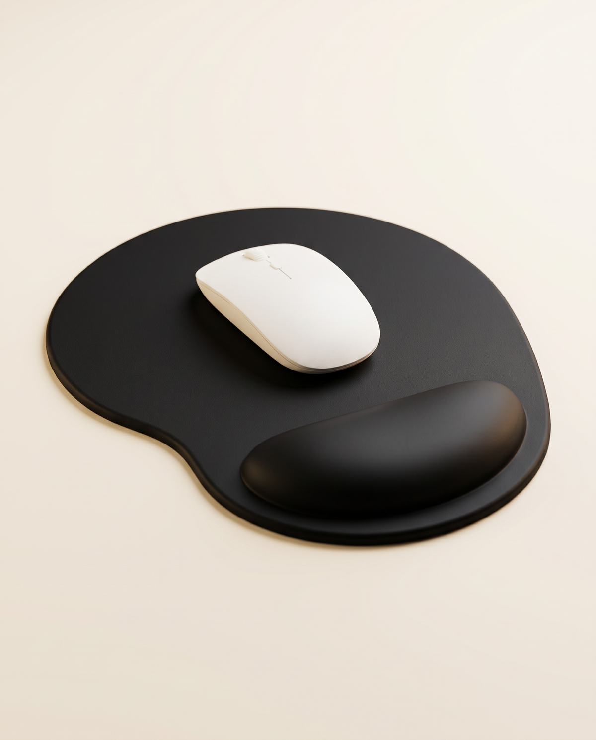 Tapis de souris ergonomique noir avec repose-poignet en gel VALORIA