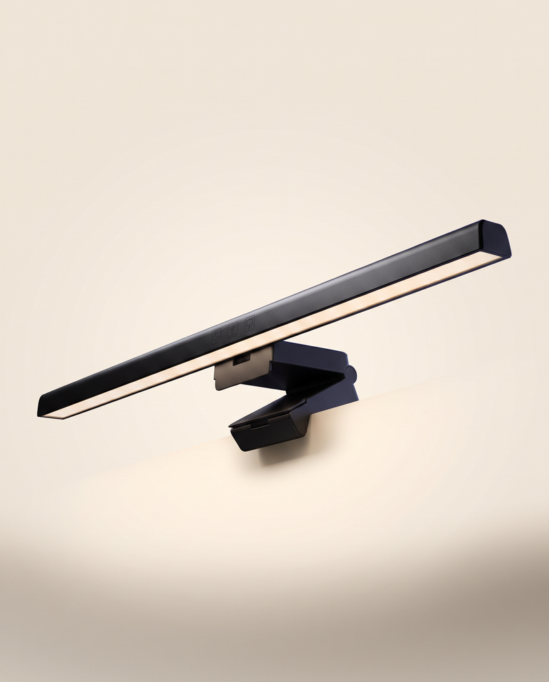 Barre LED anti-reflet noire pour écran PC VALORIA