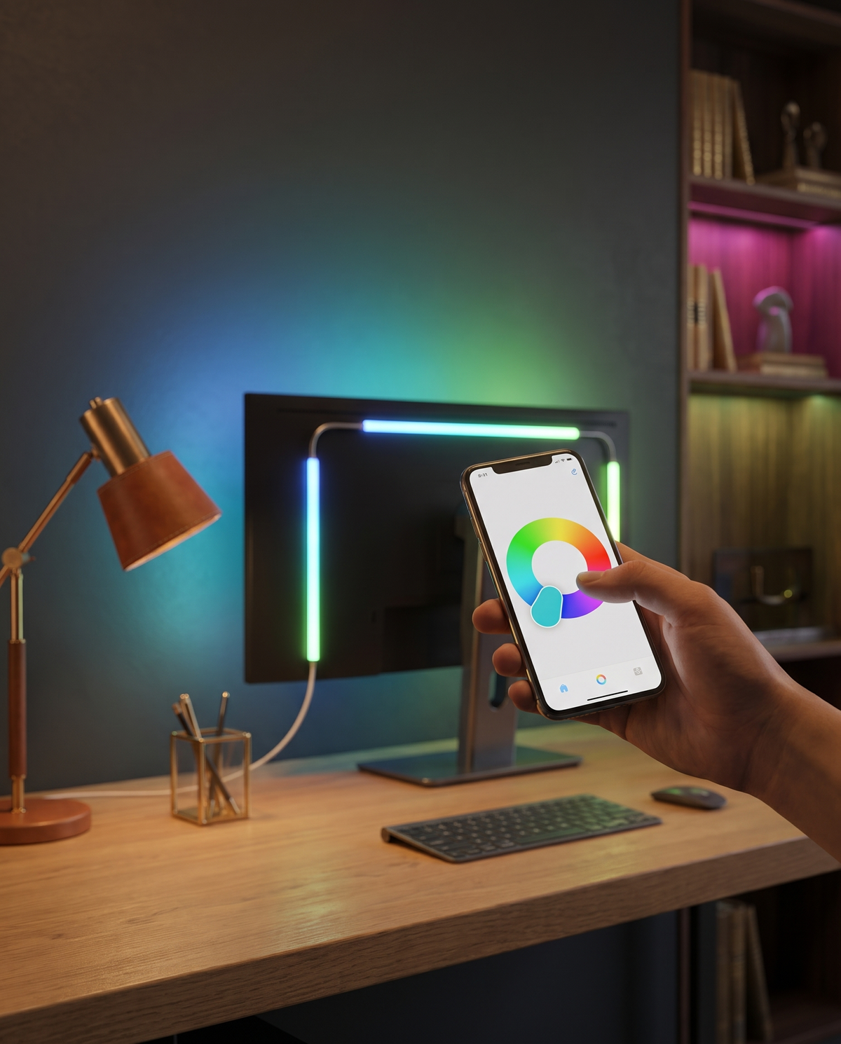 Réglage de la couleur de la bande LED depuis un smartphone