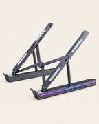 Support PC portable pliable en aluminium avec hub USB 4-en-1 VALORIA