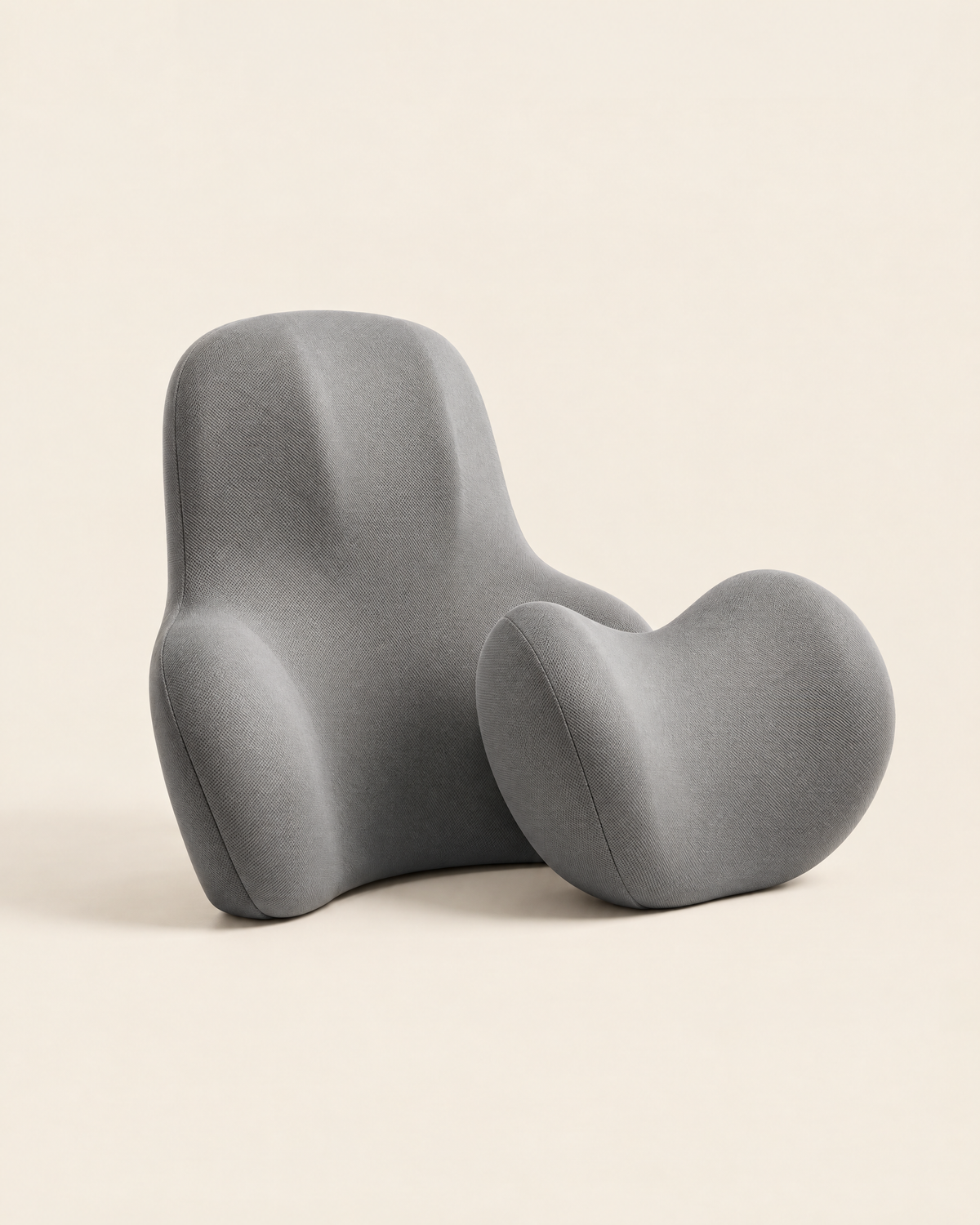 Coussin lombaire coloris gris