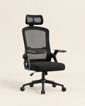 Chaise ergonomique en maille coloris noir