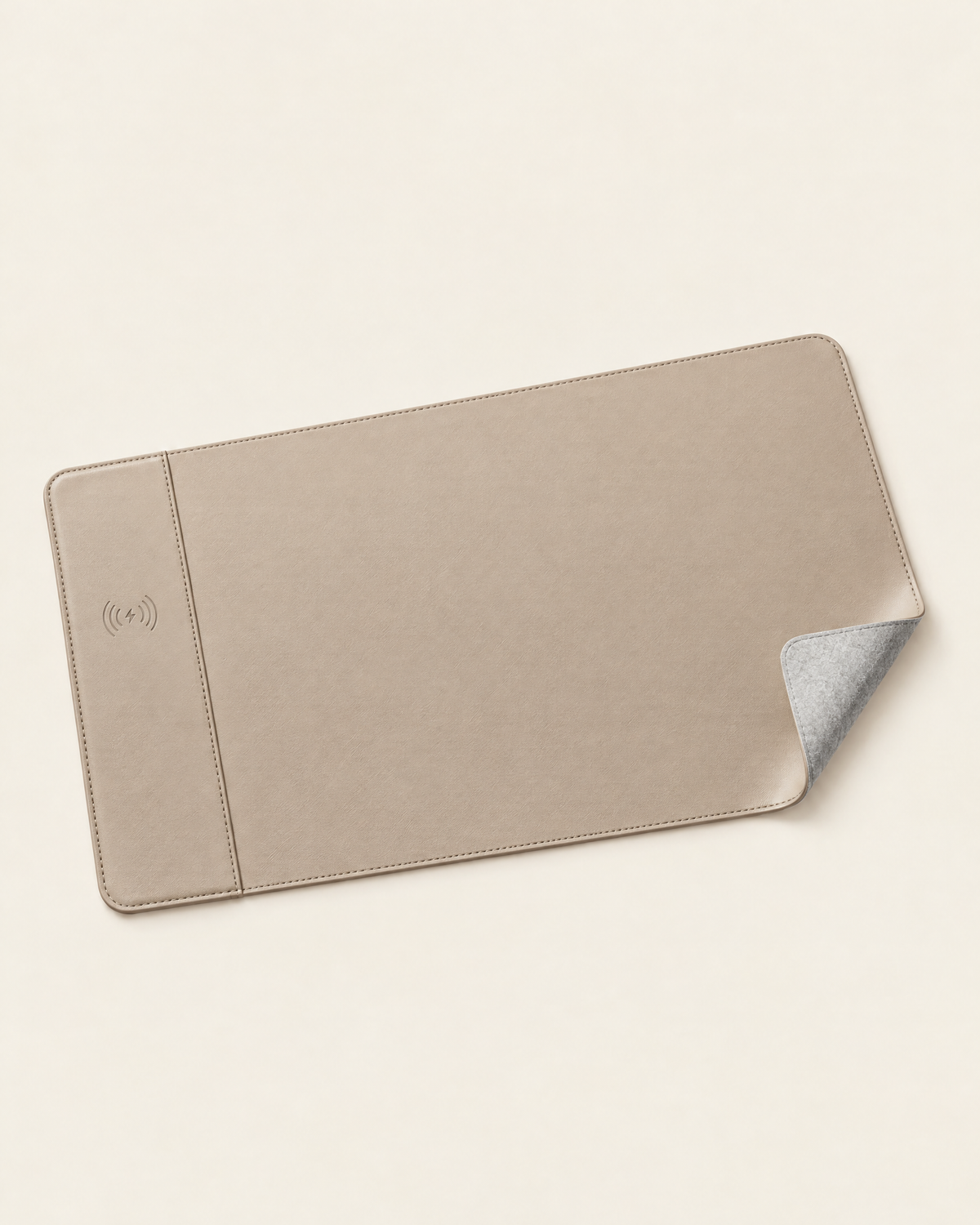 Sous-main chargeur sans fil coloris beige